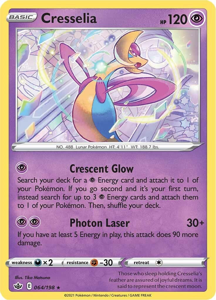 Cresselia (064/198) (Theme Deck Exclusive) [Sword & Shield: Chilling Reign] | Exor Games New Glasgow