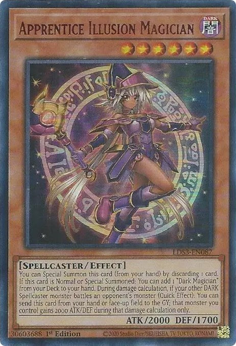 Apprentice Illusion Magician (Red) [LDS3-EN087] Ultra Rare | Exor Games New Glasgow