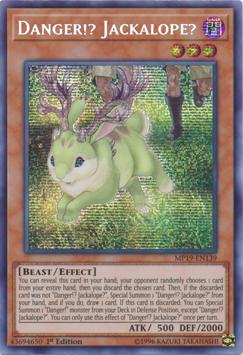 Danger!? Jackalope? [MP19-EN139] Prismatic Secret Rare | Exor Games New Glasgow