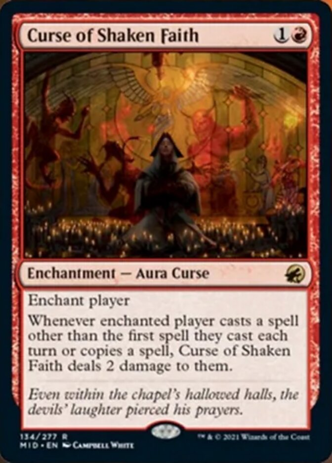 Curse of Shaken Faith [Innistrad: Midnight Hunt] | Exor Games New Glasgow