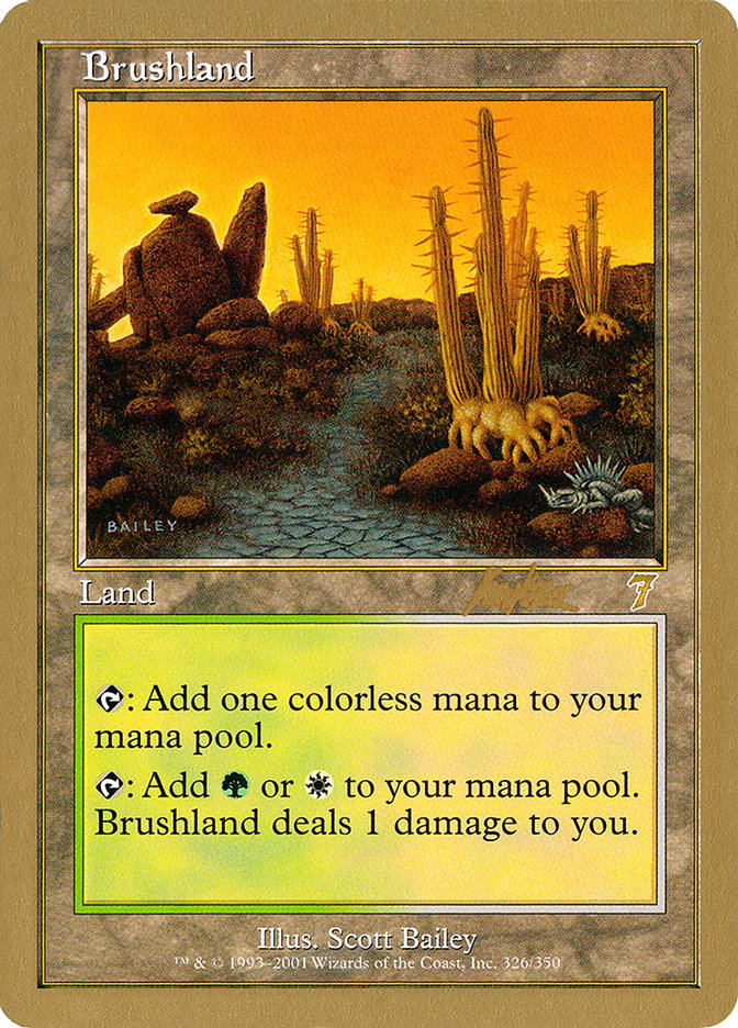 Brushland (Brian Kibler) [World Championship Decks 2002] | Exor Games New Glasgow