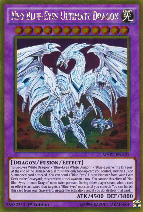 Neo Blue-Eyes Ultimate Dragon [MVP1-ENG01] Gold Rare | Exor Games New Glasgow