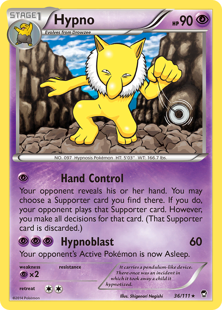 Hypno (36/111) [XY: Furious Fists] | Exor Games New Glasgow