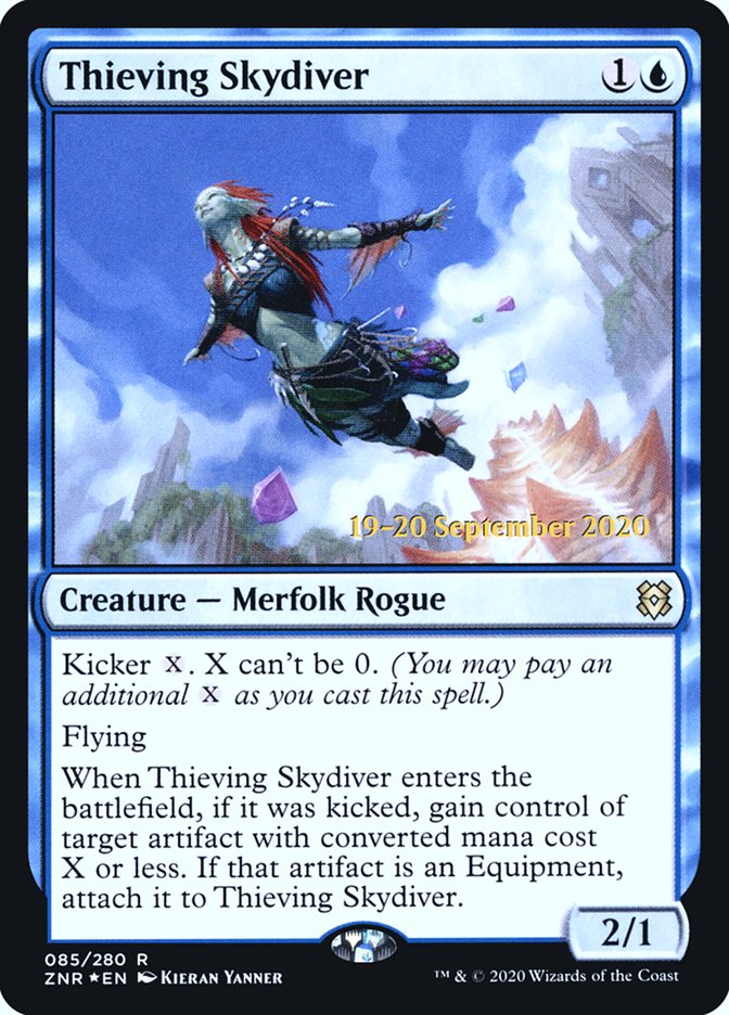 Thieving Skydiver  [Zendikar Rising Prerelease Promos] | Exor Games New Glasgow