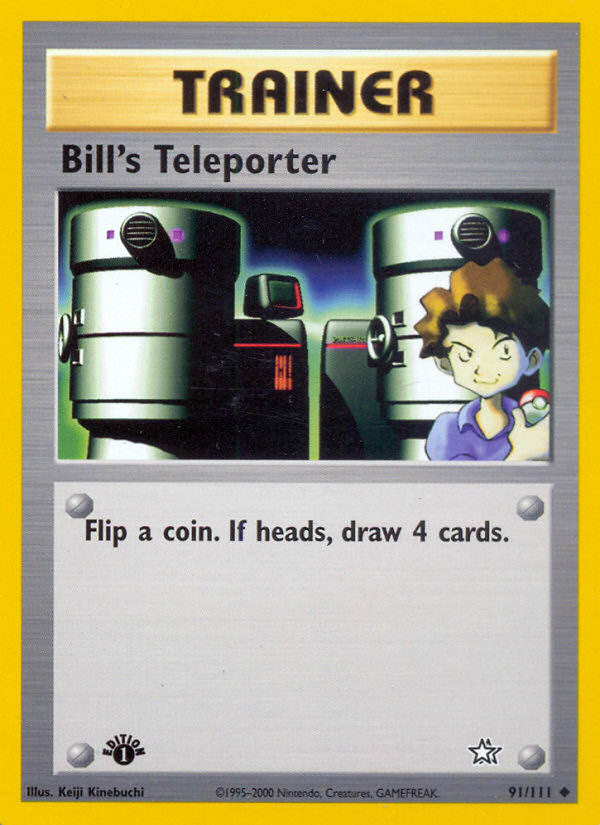 Bill's Teleporter (91/111) [Neo Genesis 1st Edition] | Exor Games New Glasgow