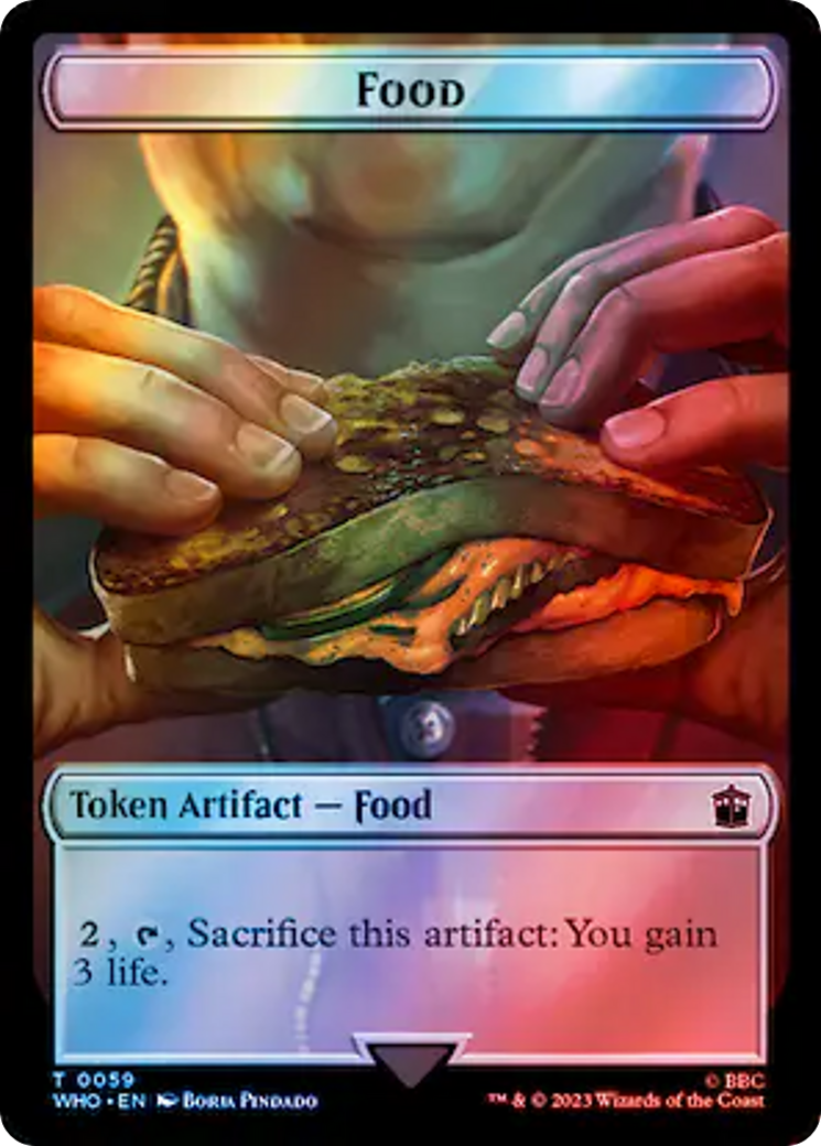 Alien Angel // Food (0059) Double-Sided Token (Surge Foil) [Doctor Who Tokens] | Exor Games New Glasgow