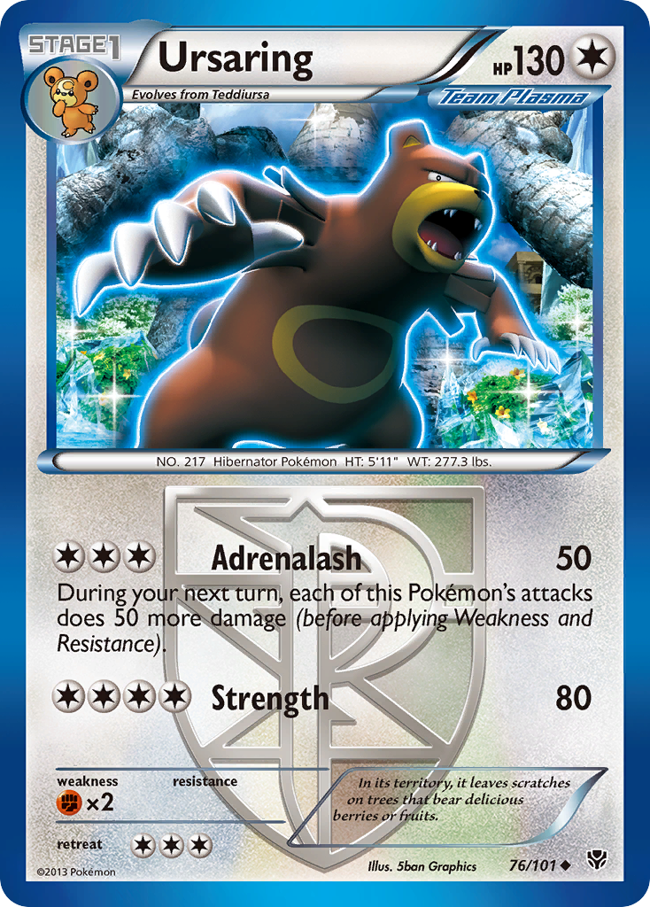 Ursaring (76/101) [Black & White: Plasma Blast] | Exor Games New Glasgow