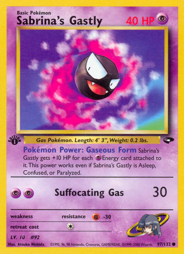 Sabrina's Gastly (97/132) [Gym Challenge 1st Edition] | Exor Games New Glasgow