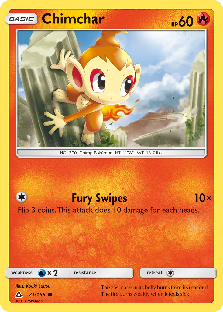 Chimchar (21/156) [Sun & Moon: Ultra Prism] | Exor Games New Glasgow