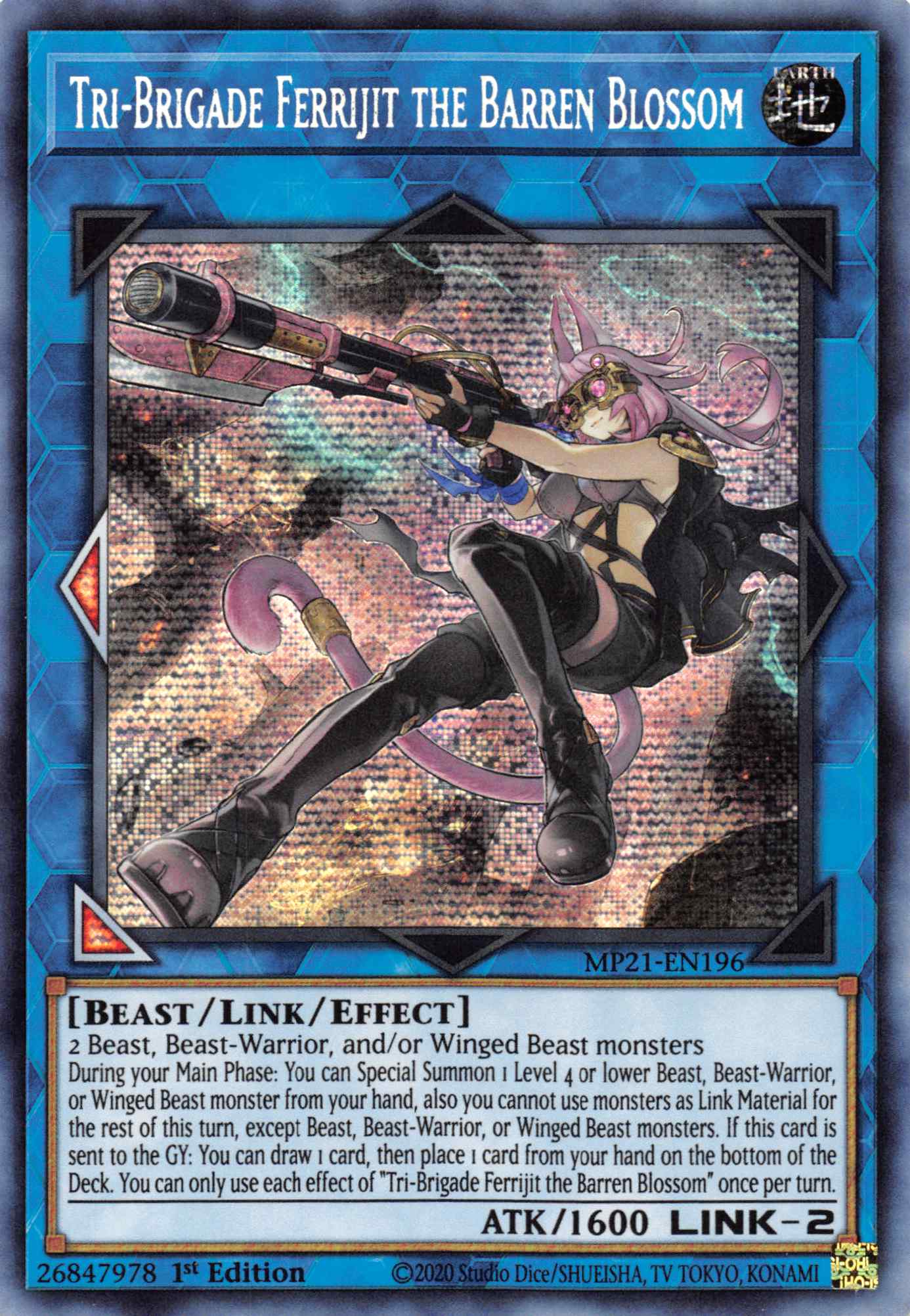 Tri-Brigade Ferrijit the Barren Blossom [MP21-EN196] Prismatic Secret Rare | Exor Games New Glasgow