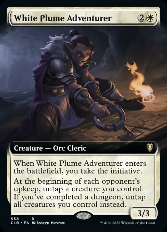 White Plume Adventurer (Extended Art) [Commander Legends: Battle for Baldur's Gate] | Exor Games New Glasgow