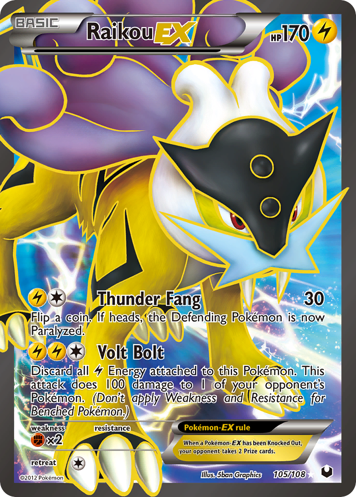 Raikou EX (105/108) [Black & White: Dark Explorers] | Exor Games New Glasgow