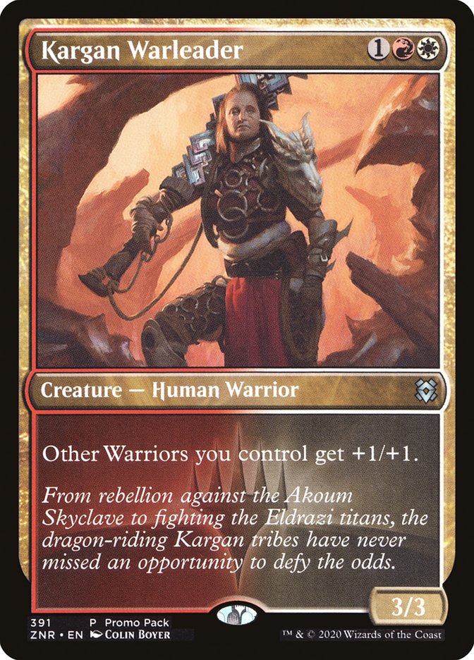 Kargan Warleader (Promo Pack) [Zendikar Rising Promos] | Exor Games New Glasgow