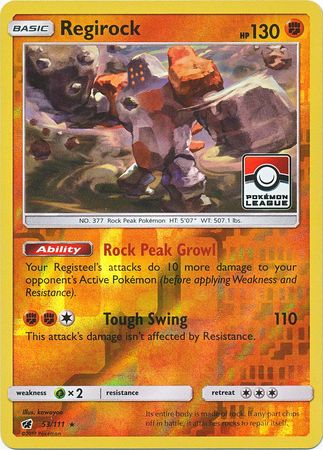 Regirock (53/111) (League Promo) [Sun & Moon: Crimson Invasion] | Exor Games New Glasgow