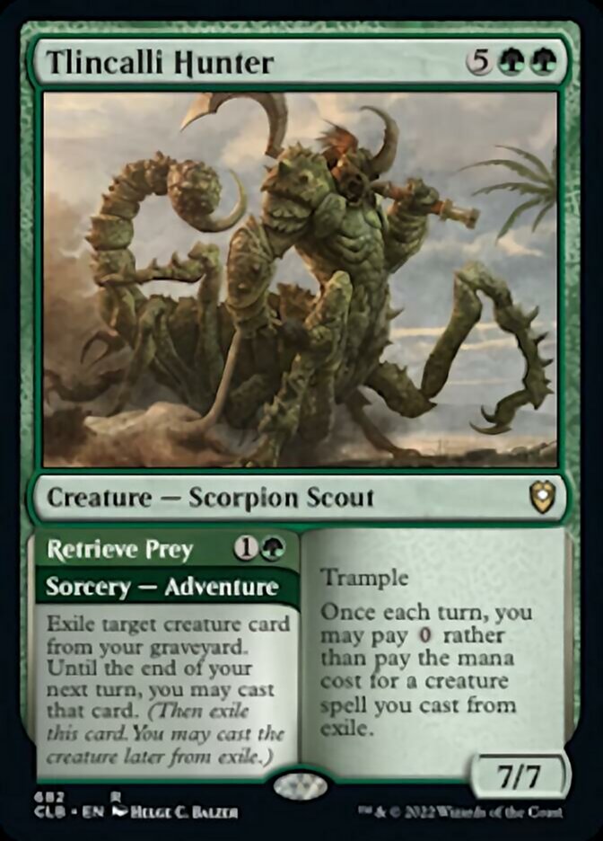 Tlincalli Hunter // Retrieve Prey [Commander Legends: Battle for Baldur's Gate] | Exor Games New Glasgow