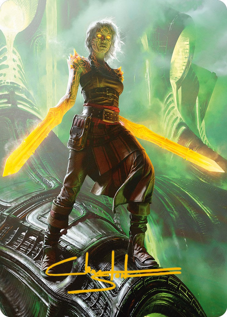 Nahiri, the Unforgiving Art Card (Gold-Stamped Signature) [Phyrexia: All Will Be One Art Series] | Exor Games New Glasgow