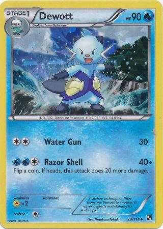 Dewott (29/114) (Cracked Ice Holo) [Black & White: Base Set] | Exor Games New Glasgow