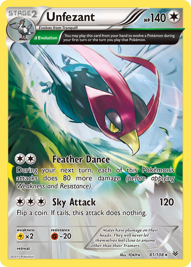 Unfezant (81/108) [XY: Roaring Skies] | Exor Games New Glasgow