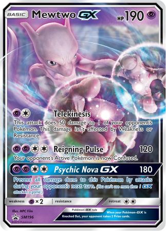 Mewtwo GX (SM196) (Jumbo Card) [Sun & Moon: Black Star Promos] | Exor Games New Glasgow