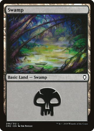 Swamp (296) [Commander Anthology Volume II] | Exor Games New Glasgow