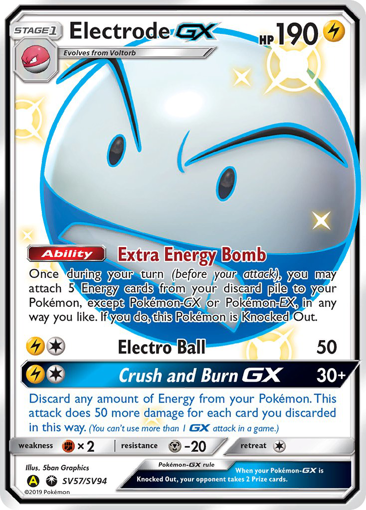 Electrode GX (SV57/SV94) [Sun & Moon: Hidden Fates - Shiny Vault] | Exor Games New Glasgow