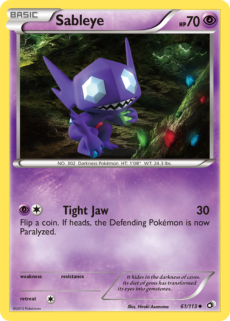 Sableye (61/113) [Black & White: Legendary Treasures] | Exor Games New Glasgow