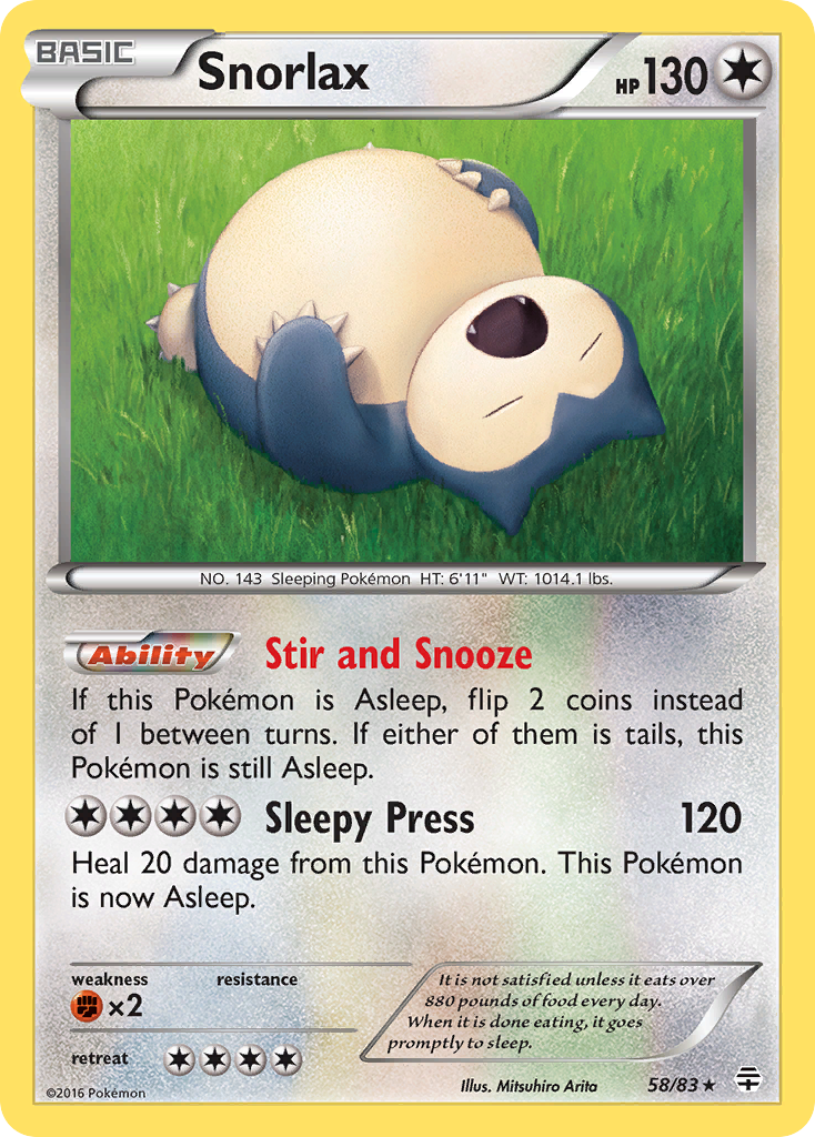 Snorlax (58/83) [XY: Generations] | Exor Games New Glasgow