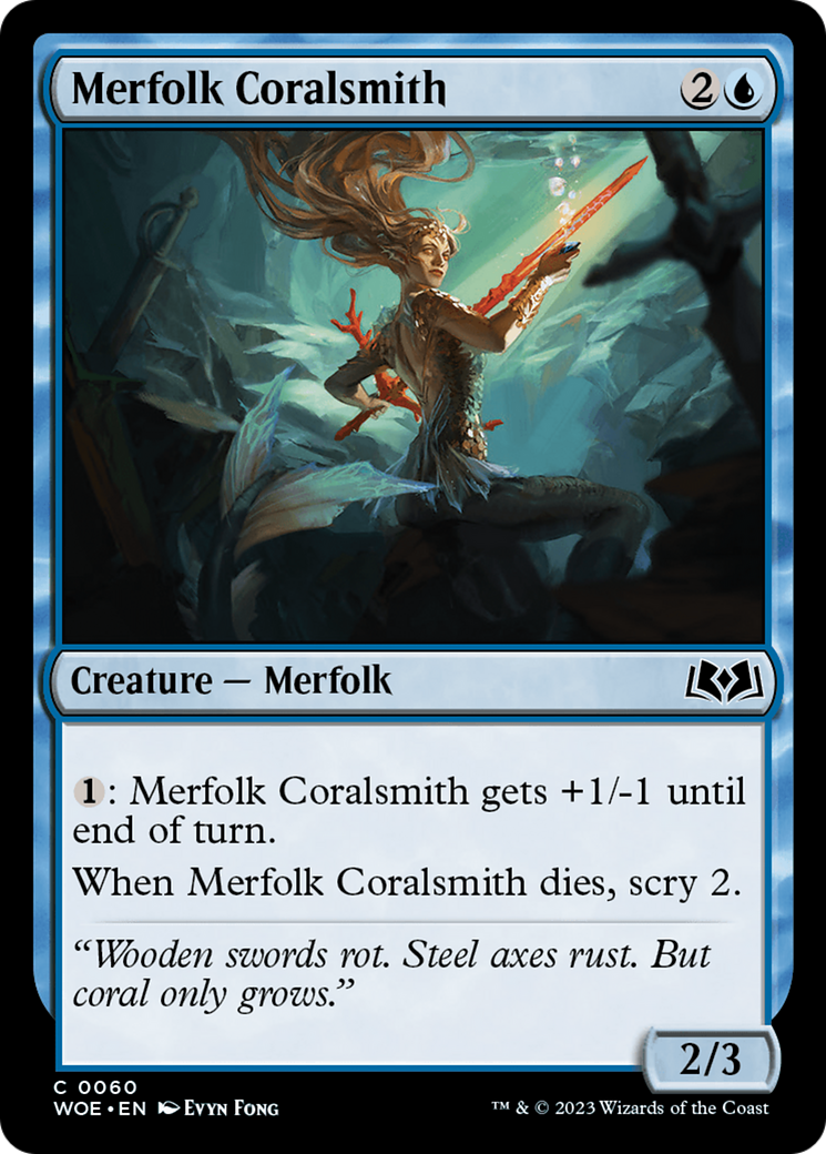 Merfolk Coralsmith [Wilds of Eldraine] | Exor Games New Glasgow