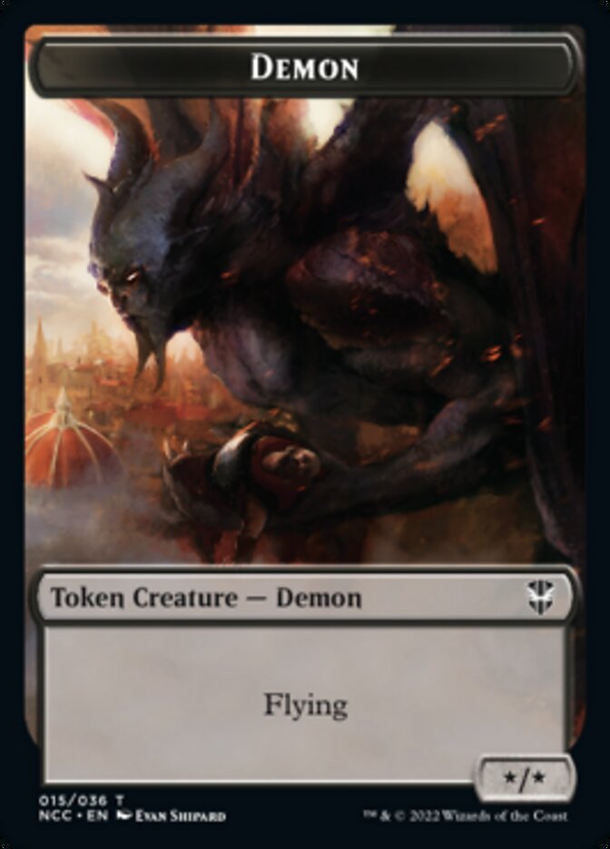 Demon // Copy Double-sided Token [Streets of New Capenna Commander Tokens] | Exor Games New Glasgow