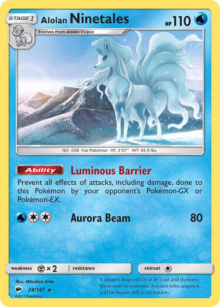 Alolan Ninetales (28/147) [Sun & Moon: Burning Shadows] | Exor Games New Glasgow