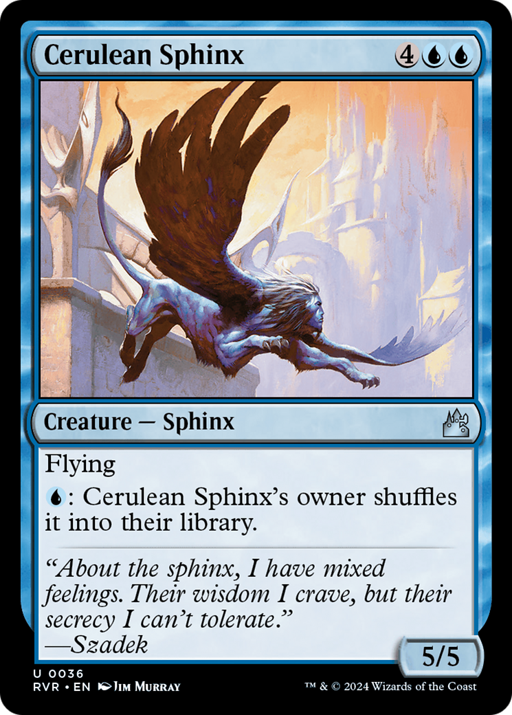 Cerulean Sphinx [Ravnica Remastered] | Exor Games New Glasgow