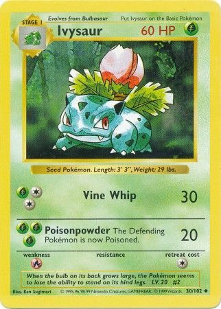 Ivysaur (30/102) [Base Set Shadowless Unlimited] | Exor Games New Glasgow