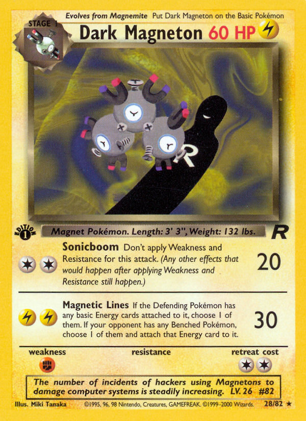 Dark Magneton (28/82) [Team Rocket 1st Edition] | Exor Games New Glasgow