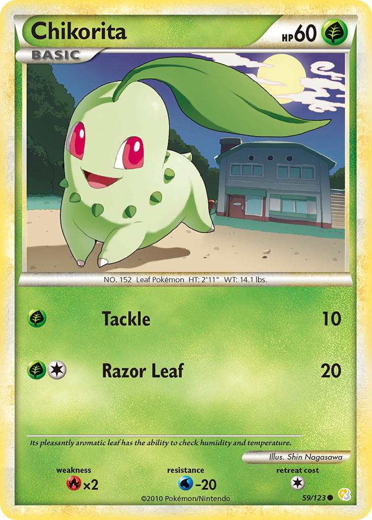 Chikorita (59/123) [HeartGold & SoulSilver: Base Set] | Exor Games New Glasgow