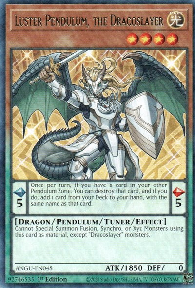 Luster Pendulum, the Dracoslayer (Rare) [ANGU-EN045] Rare | Exor Games New Glasgow