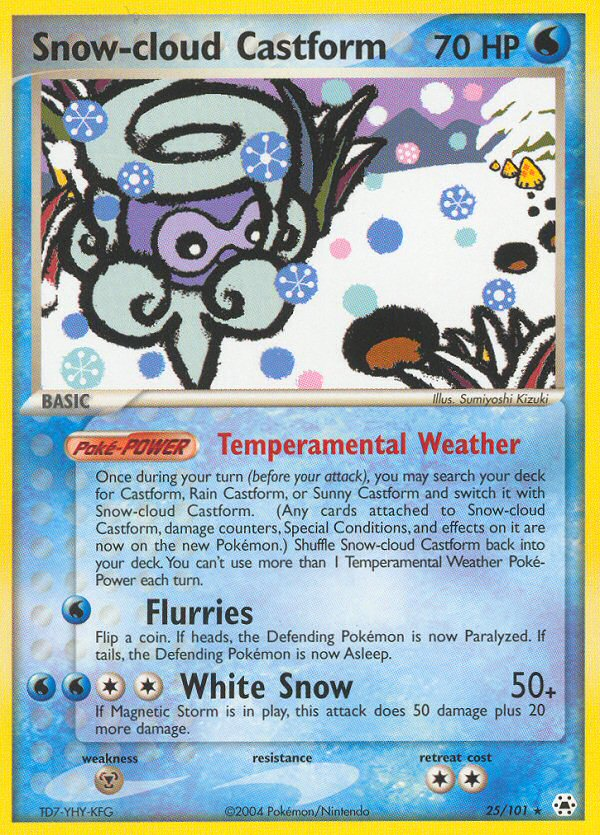 Snow-cloud Castform (25/101) [EX: Hidden Legends] | Exor Games New Glasgow