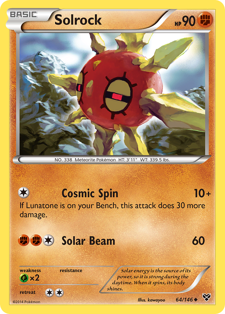 Solrock (64/146) [XY: Base Set] | Exor Games New Glasgow