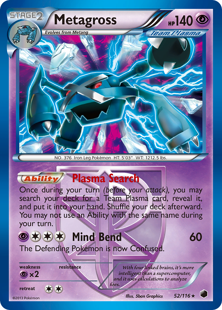 Metagross (52/116) [Black & White: Plasma Freeze] | Exor Games New Glasgow