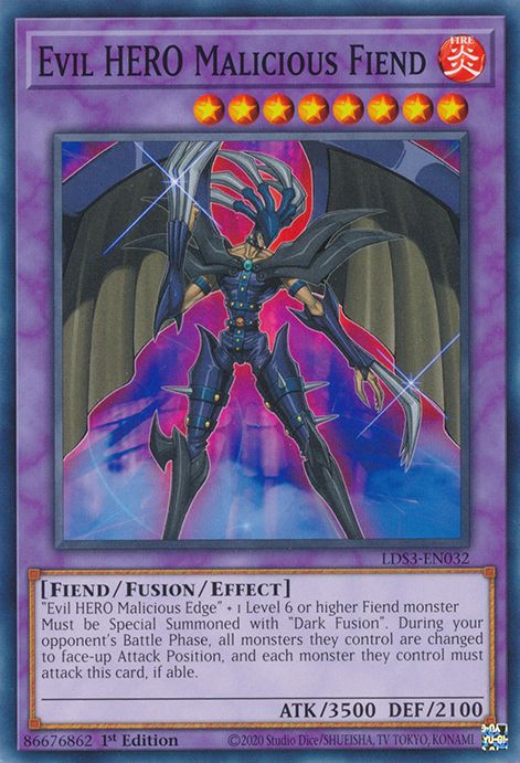 Evil HERO Malicious Fiend [LDS3-EN032] Common | Exor Games New Glasgow