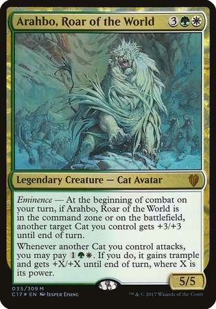 Arahbo, Roar of the World (Commander 2017) [Commander 2017 Oversized] | Exor Games New Glasgow