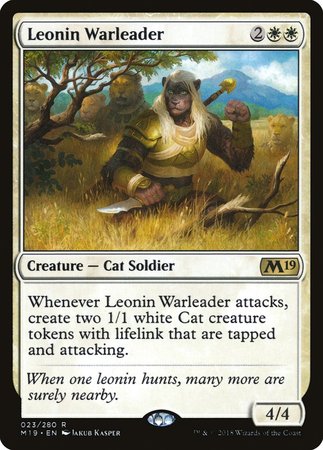 Leonin Warleader [Core Set 2019] | Exor Games New Glasgow