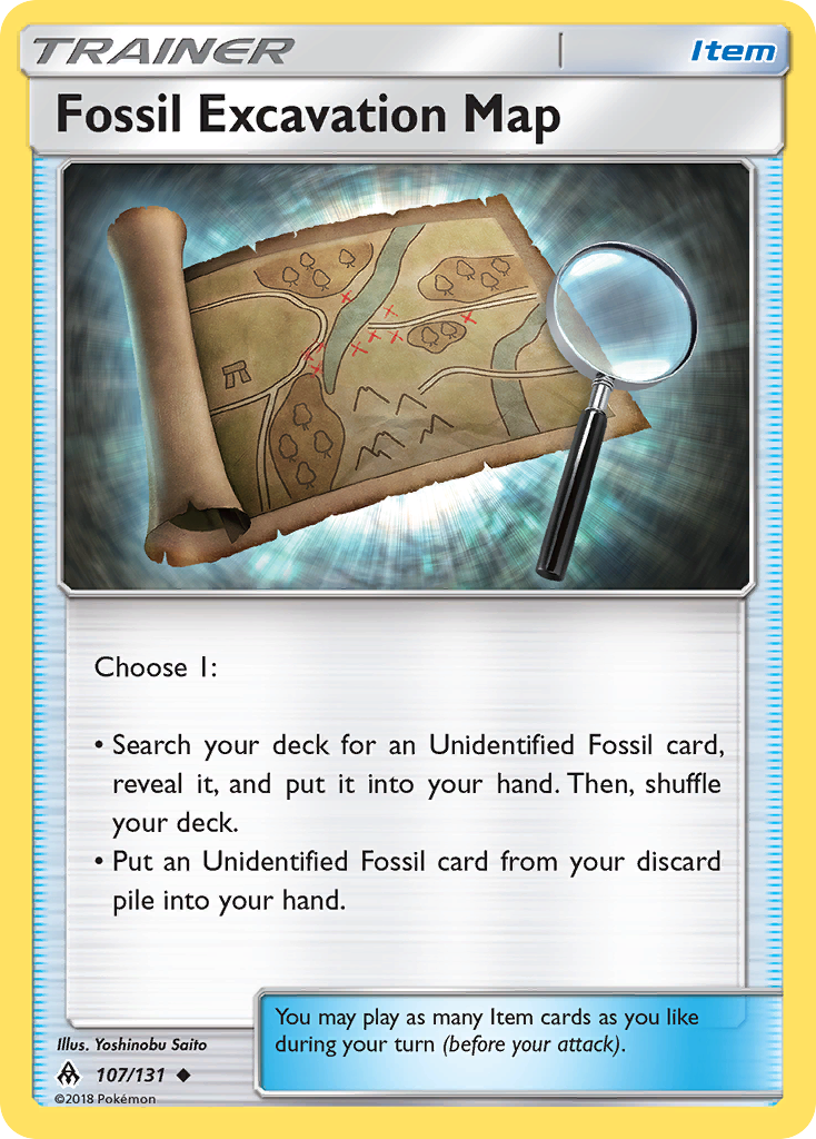 Fossil Excavation Map (107/131) [Sun & Moon: Forbidden Light] | Exor Games New Glasgow