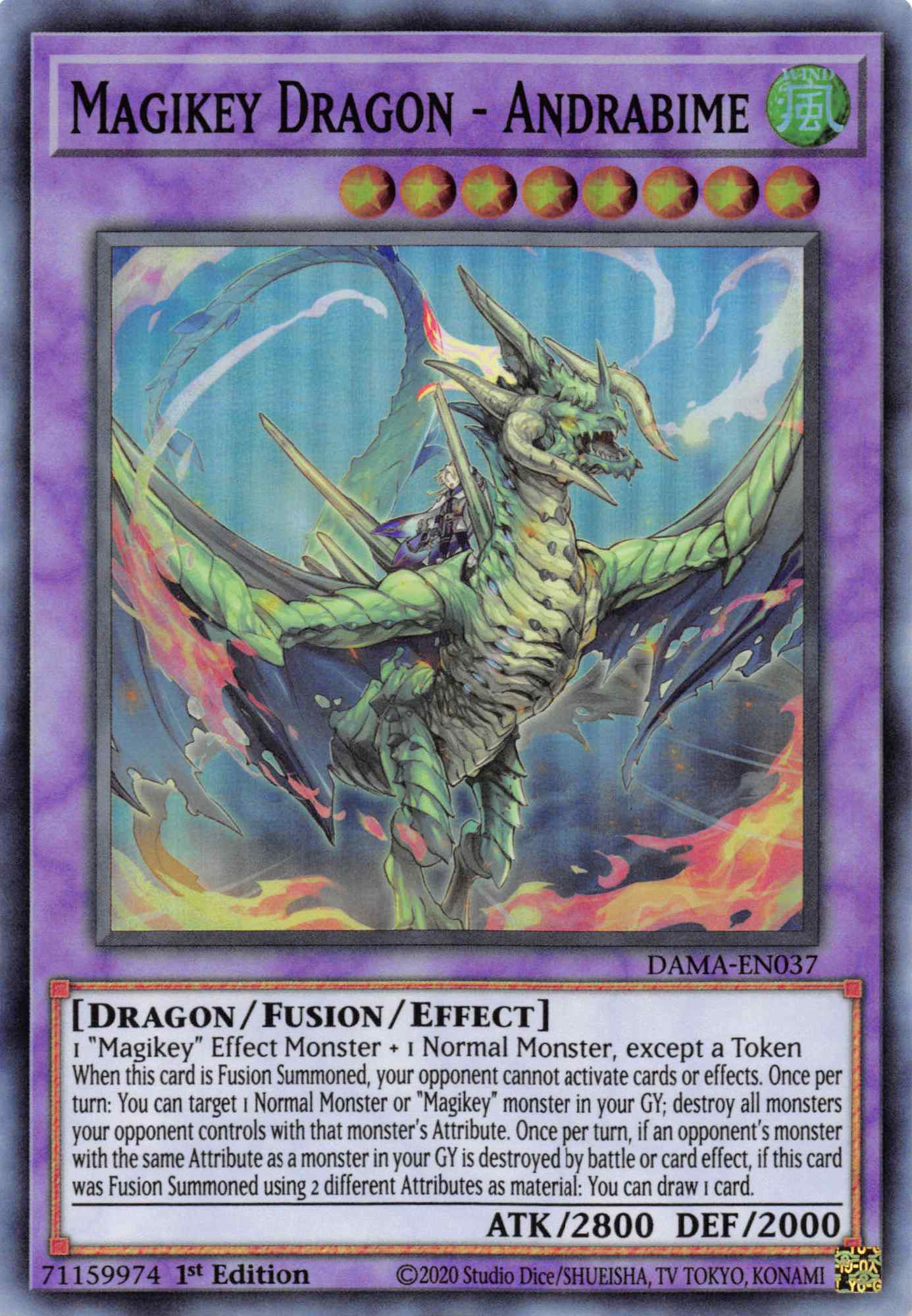 Magikey Dragon - Andrabime [DAMA-EN037] Super Rare | Exor Games New Glasgow