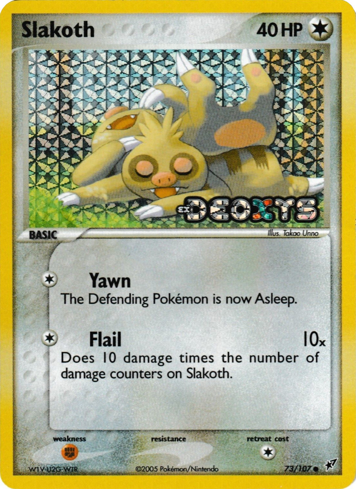 Slakoth (73/107) (Stamped) [EX: Deoxys] | Exor Games New Glasgow