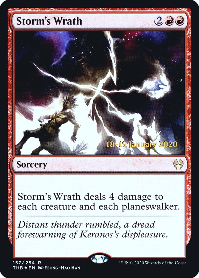 Storm's Wrath [Theros Beyond Death Prerelease Promos] | Exor Games New Glasgow