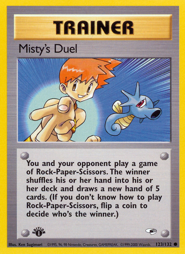 Misty's Duel (123/132) [Gym Heroes 1st Edition] | Exor Games New Glasgow