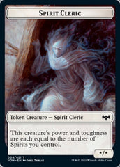 Blood // Spirit Cleric Double-sided Token [Innistrad: Crimson Vow Tokens] | Exor Games New Glasgow