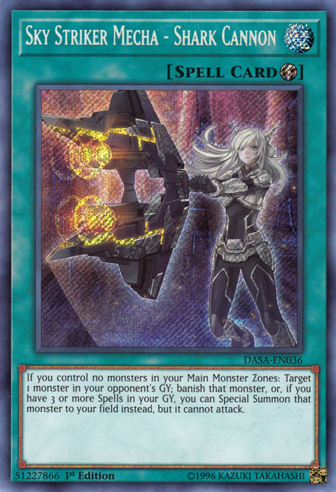 Sky Striker Mecha - Shark Cannon [DASA-EN036] Secret Rare | Exor Games New Glasgow