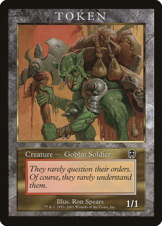 Goblin Soldier Token (Apocalypse) [Magic Player Rewards 2001] | Exor Games New Glasgow