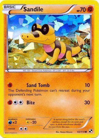 Sandile (63/114) (Cracked Ice Holo) [Black & White: Base Set] | Exor Games New Glasgow